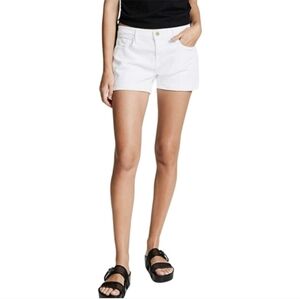 Frame Le Cutoff Denim White Jean‎ Shorts